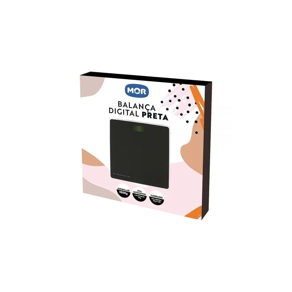 Balança Digital  Preta 008212- Mor