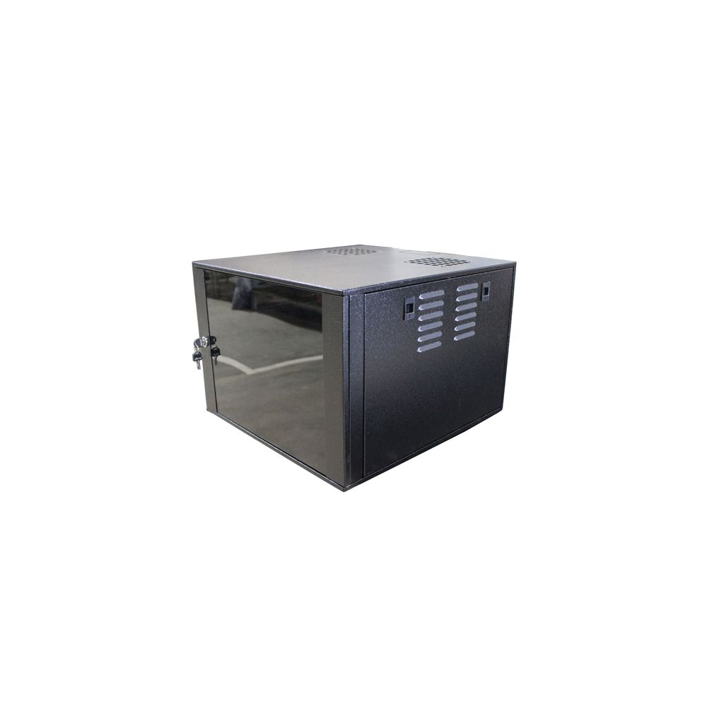 Rack com Porta de Vidro 4UX550MM Preto - Fibracem