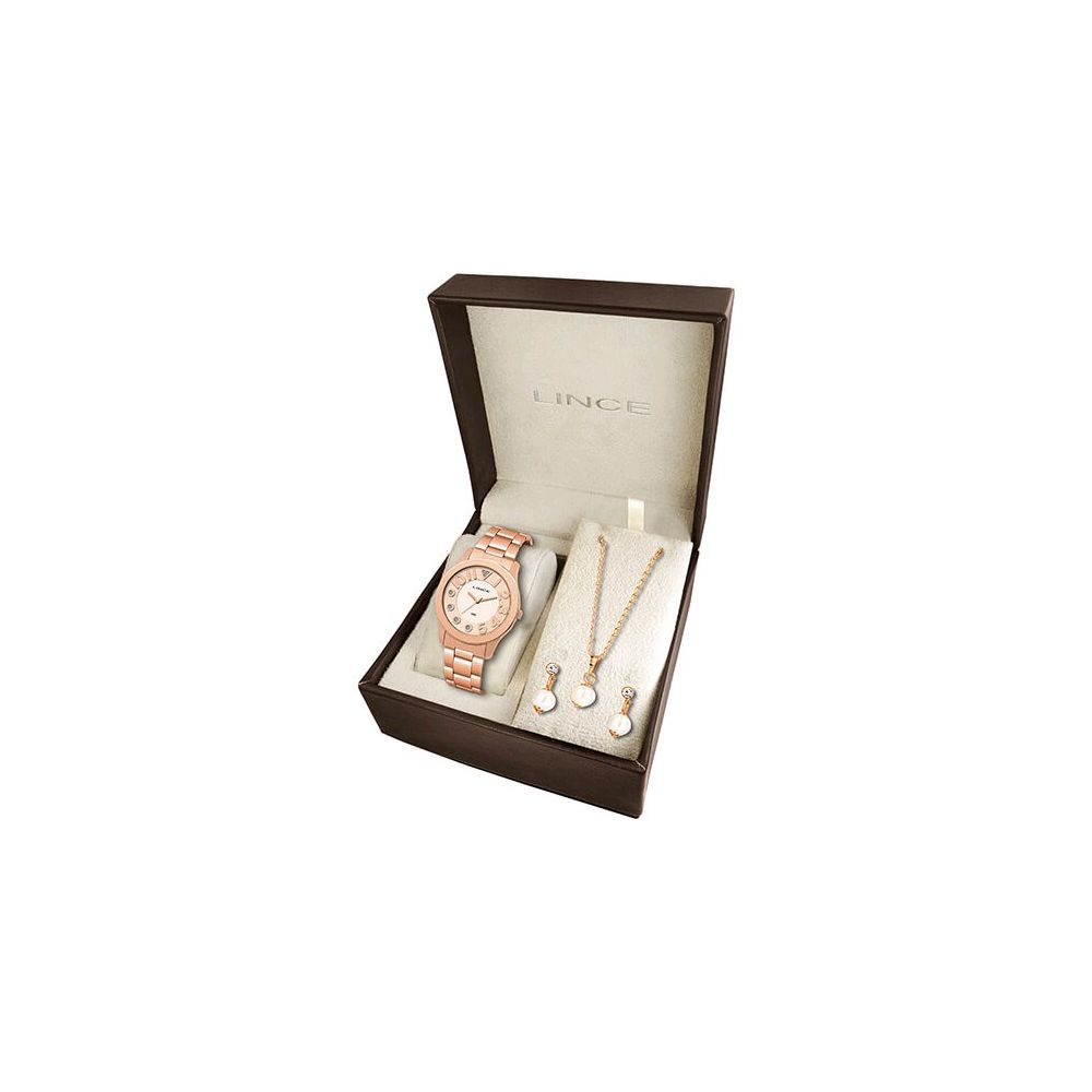Kit Relógio Feminino Lince Analógico Clássico LRRJ011-K614R2RX - Lince