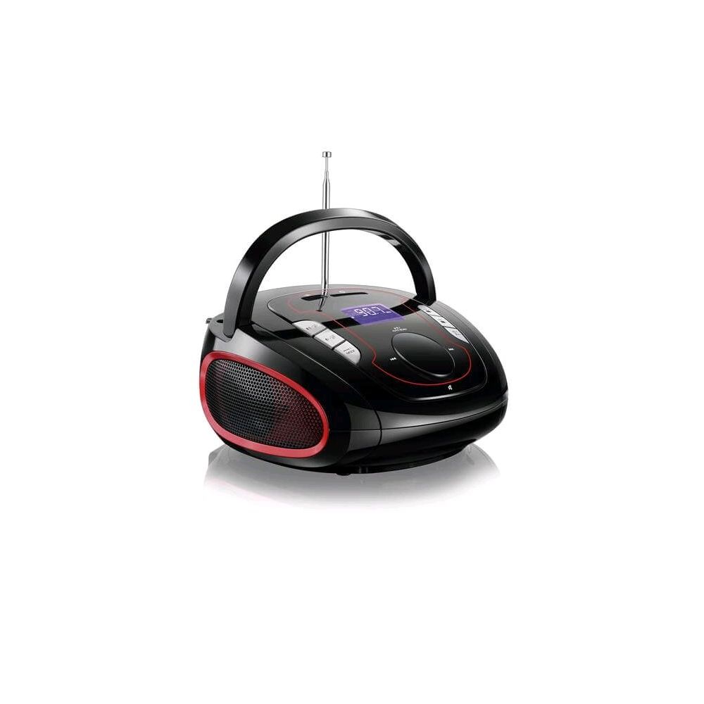 Rádio Boombox Bluetooth 5 Em 1 Preto e Vermelho - Multilaser