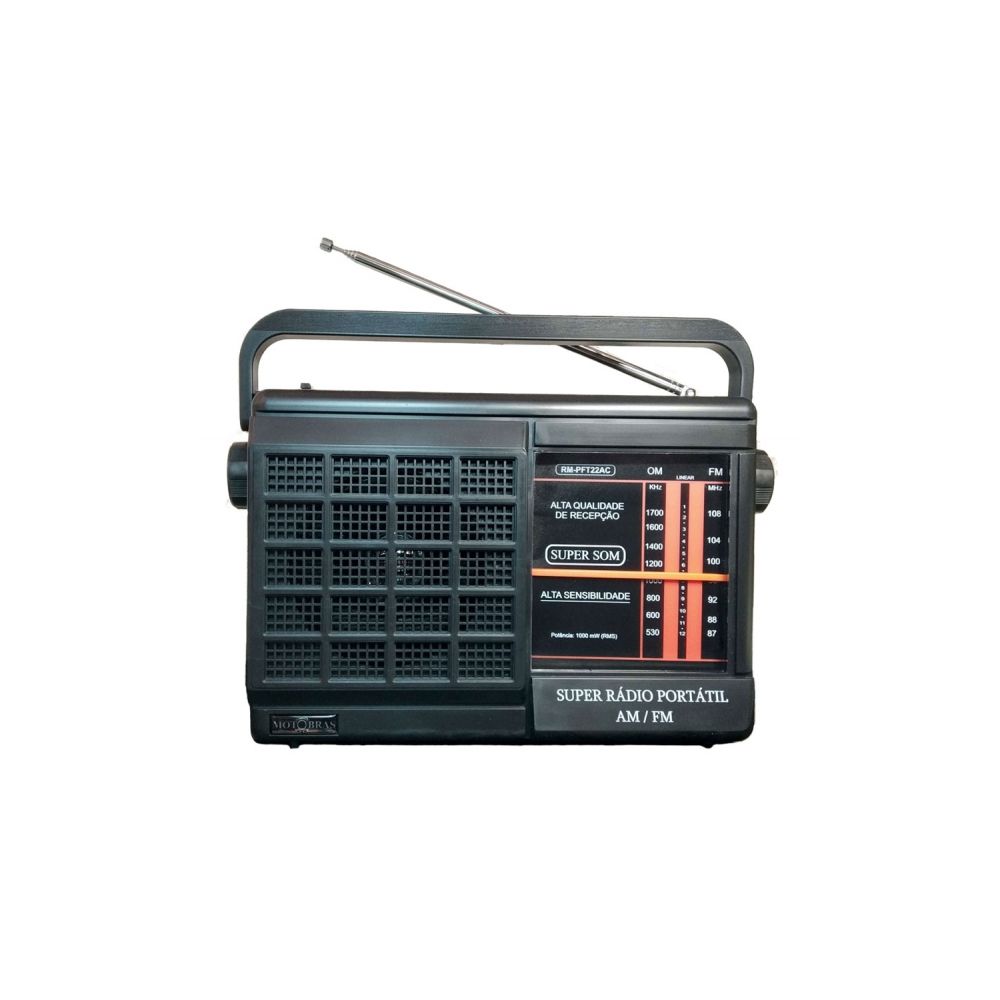 Rádio Portátil 2 Faixas AM/FM RM-PFT22AC - Motobras