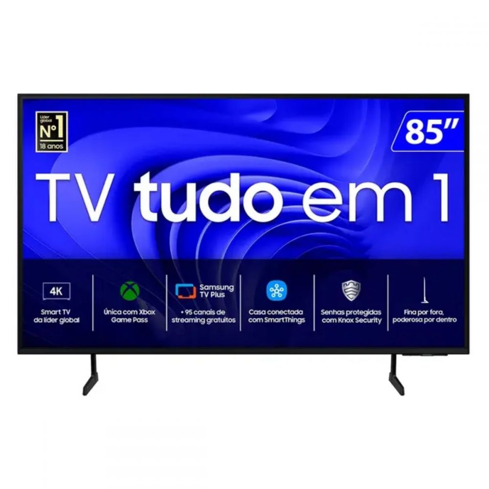 Smart Big TV 85'' 4K Crystal UHD Preto - Samsung