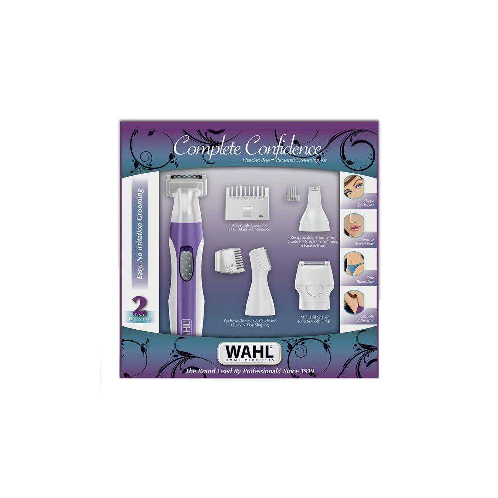 Aparador de Pelos Confidence Branco/Roxo Bivolt - Wahl 