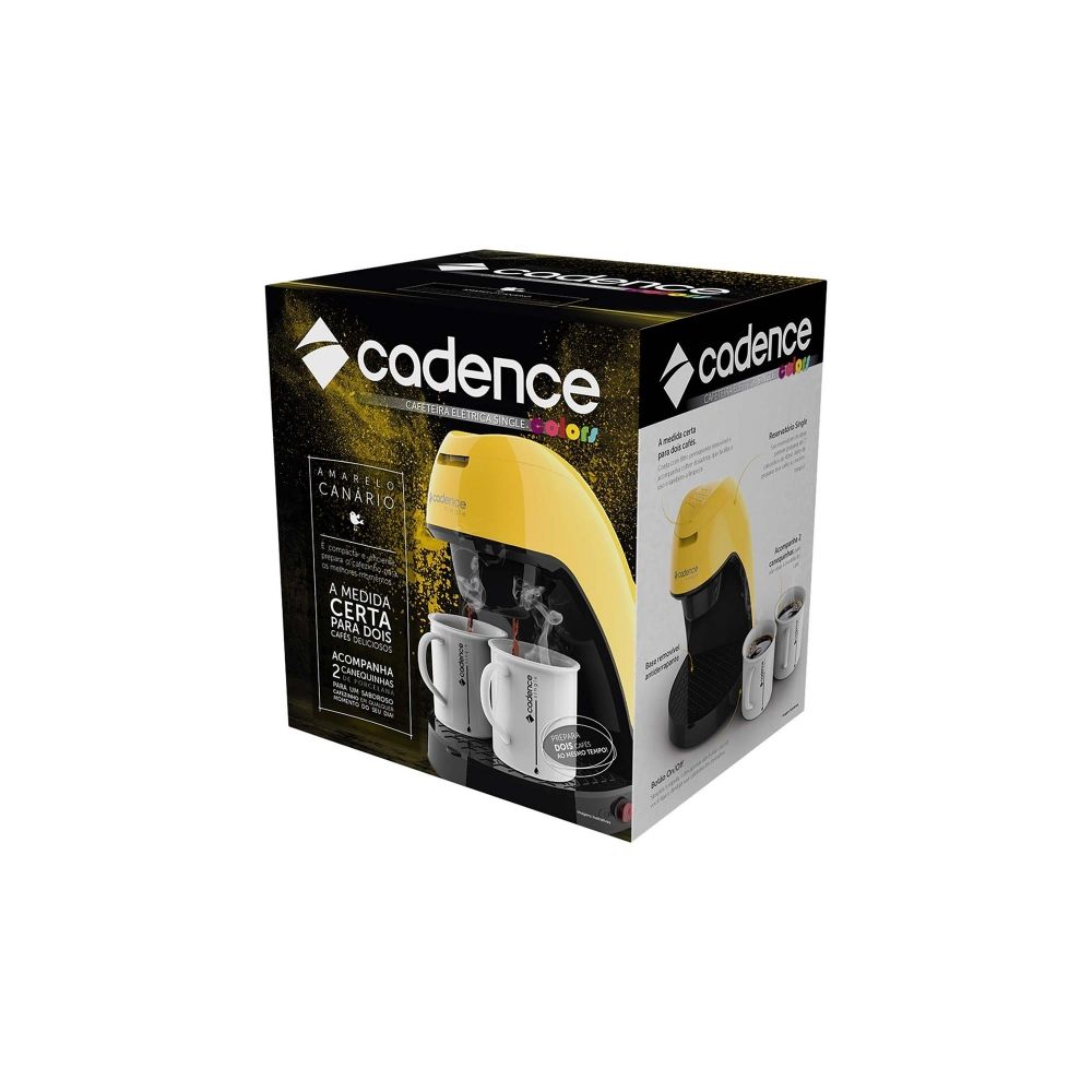 Cafeteira Elétrica Single Amarela CAF214 220V - Cadence