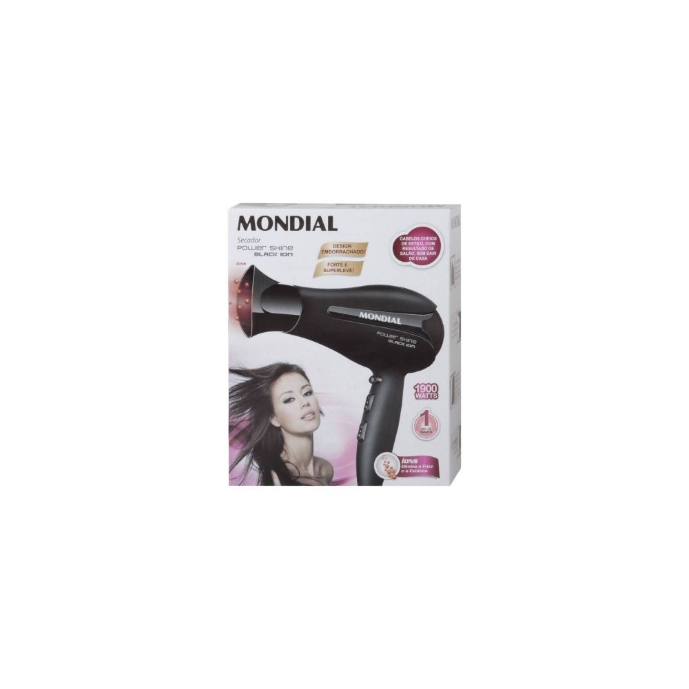 Secador de Cabelos Power Shine Black 220V SC-13 - Mondial
