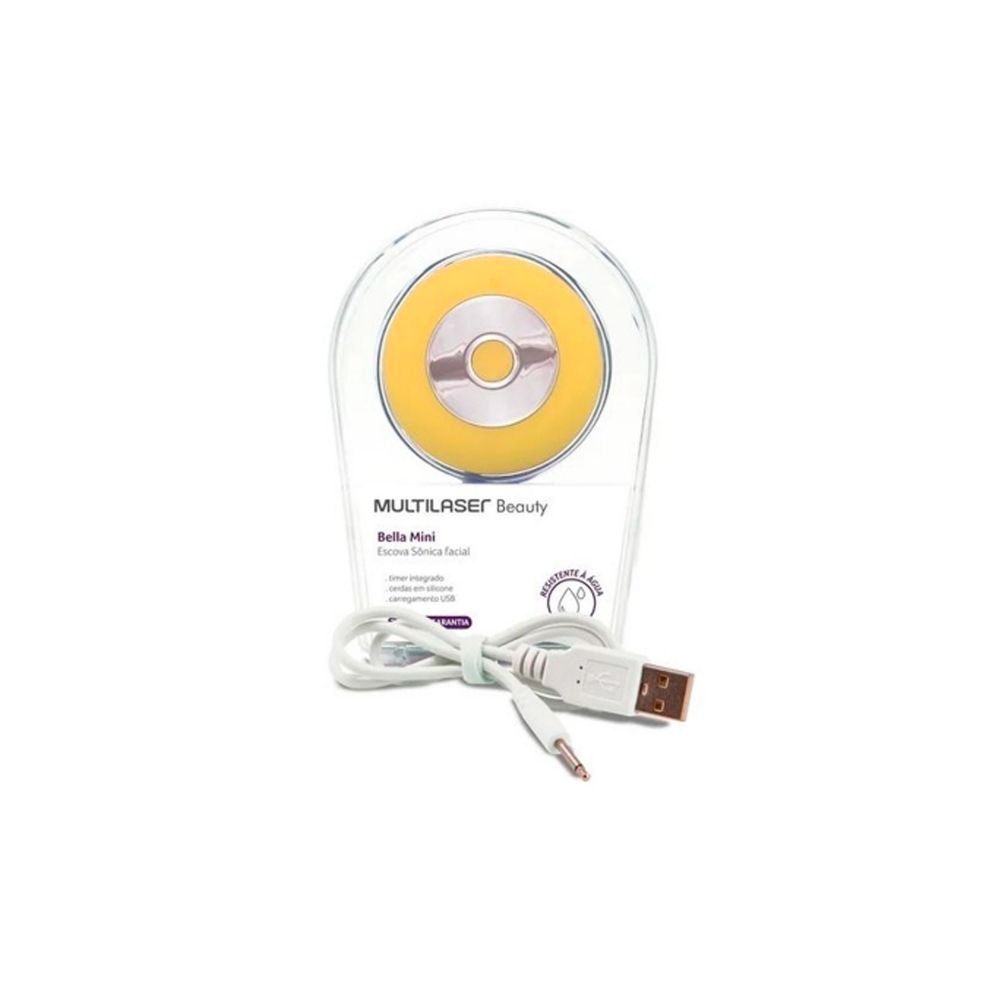 Massageador Facial Recarregável Amarelo HC186 - Multilaser