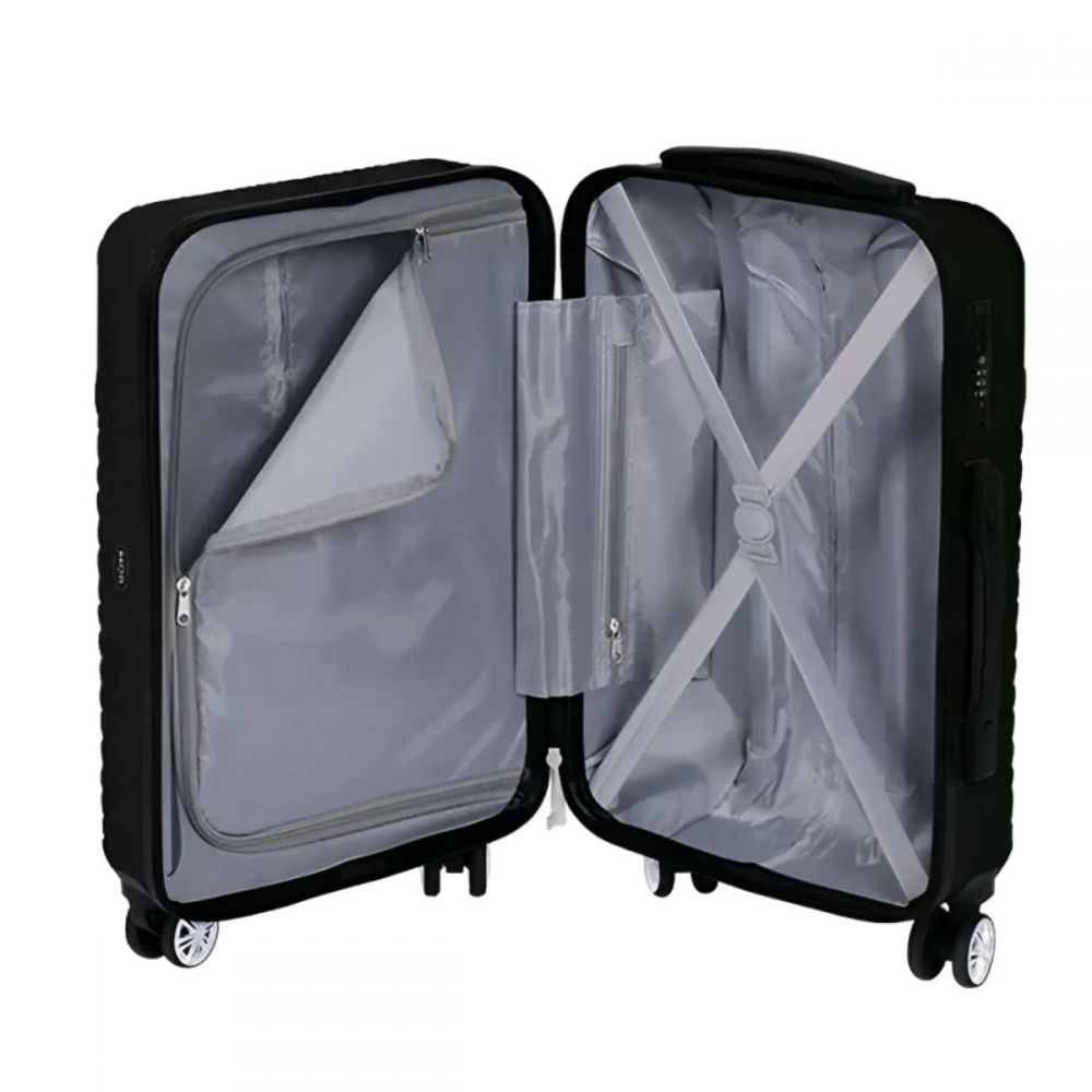 Kit Mala de Viagem 3 Peças abs Preta - Mor