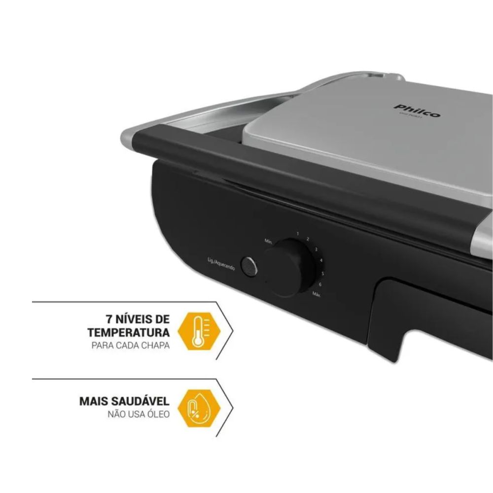 Grill PGR31 7 Níveis de temperatura 1500W 110v - Philco
