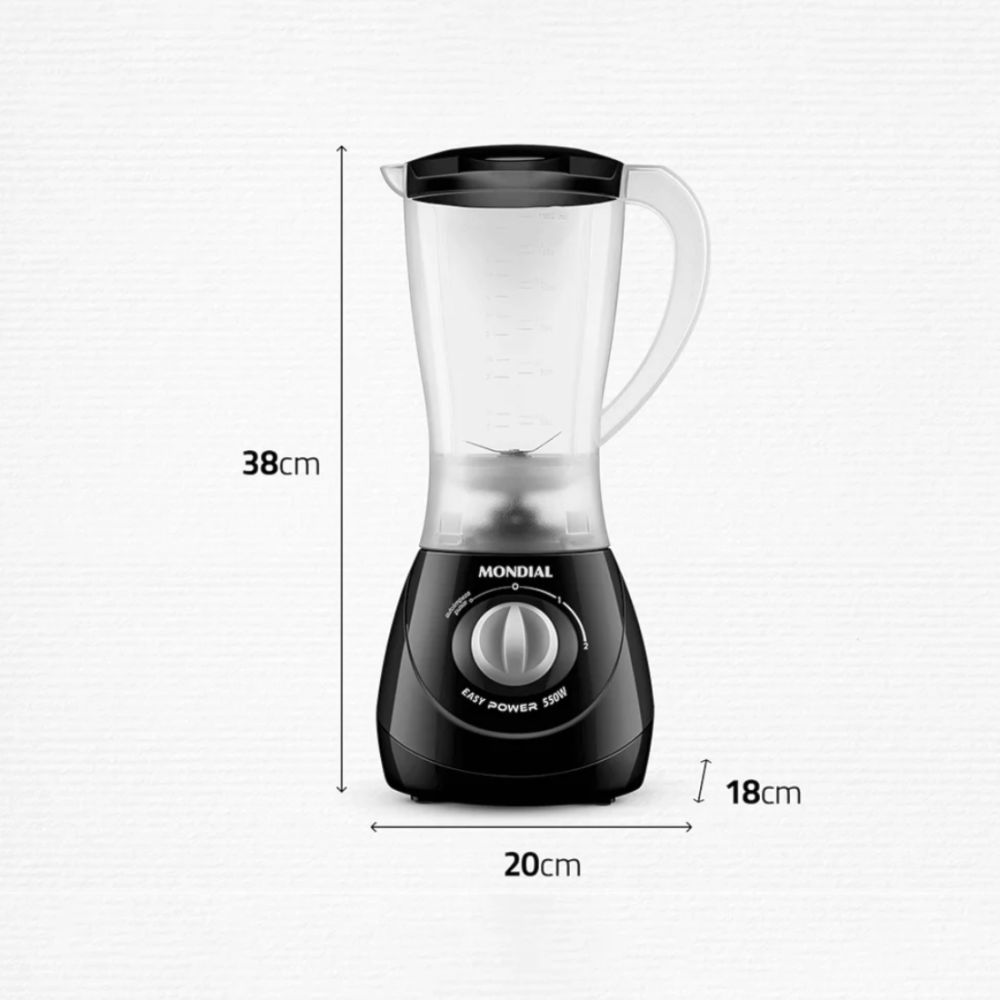 Liquidificador Easy Power Preto 550W L-550-B - Mondial
