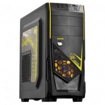 Gabinete Gamer Java Mid Tower Preto/Amarelo - PcYes