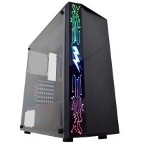 Gabinete Gamer Raiden Cg11A8 Painel Rgb Rainbow S/Fan - K-MEX