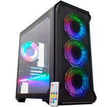 Gabinete Gamer Exterminador Preto com LED CG-99RP - K-Mex