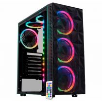 Gabinete Gamer Wave II Preto LED RGB CG-A3TP - K-MEX 