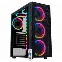 Gabinete Gamer Wave II Preto LED RGB CG-A3TP - K-MEX 