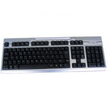 Teclado com Fio Standard USB Mod.8498 Preto/Prata - Leadership