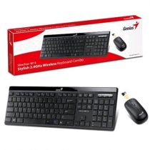 Kit Teclado e Mouse Wireless Slimstar 8000 USB 2.4 GHZ 1200DPI Preto - Genius