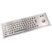 Teclado 65 Teclas Aço Inox C/ Track Ball - Top Line