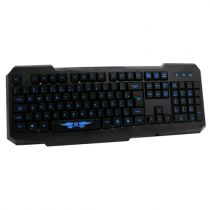 Teclado Gamer Iluminado KG-02L C3 Tech Azul e Preto USB - C3 Tech