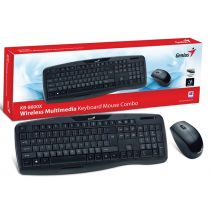 Teclado e Mouse Wireless Genius KB-8000X USB 2.4Ghz Preto