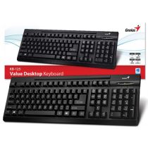 Teclado com Fio KB-125 Value Desktop, Preto, USB - Genius