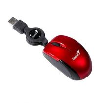 Mouse Micro Traveler Retrátil  USB  Ruby - Genius