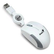 Mouse Micro Traveler Retrátil USB Branco - Genius