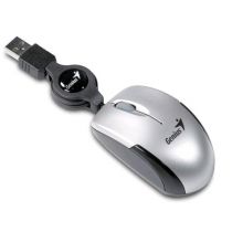 Mouse Micro Traveler Retrátil USB Prata - Genius