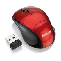 Mouse Óptico Wireless Fit USB Mod.MO150 Vermelho - Multilaser