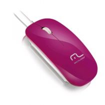 Mouse Óptico Slim Colors USB Mod.MO167 Rosa - Multilaser