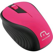 Mouse Sem Fio Preto e Rosa USB - Multilaser