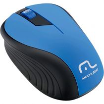 Mouse Sem Fio Preto e Azul USB - Multilaser