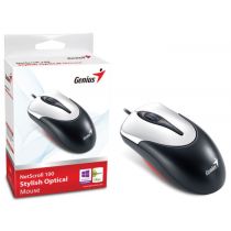 Mouse USB Genius NS-100 Preto com Prata 800Dpi -  Genius