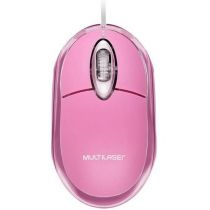 Mouse Classic Óptico Rosa com Fio USB MO181 - Multilaser 