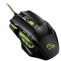 Mouse Gamer 2400DPI Preto e Verde MO208 - Multilaser