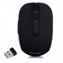 Mouse Sem Fio 2.4 GHz Preto Recarregável - Multilaser