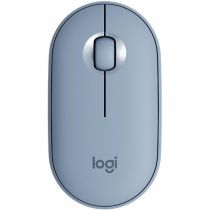 Mouse Óptico Sem Fio M350, Pebble, 1000 DPI, Azul Logitech