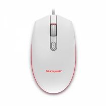 Mouse Gamer 2400DPI LED 7 Cores Branco - Multilaser