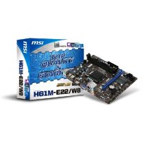 Placa-Mãe MSI H61M-E22/W8 Socket 1155 (Intel i3/i5/i7) (H61ME22) - MSI