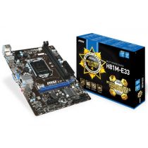 Placa Mae LGA 1150 Intel MSI H81M-E33 Matx DDR3 1600 Mhz Com Som/Video/LAN - MSI