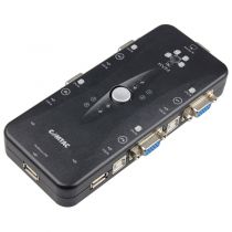 Switch KVM 4P USB + VGA p/ 4 Micros s/ Cabo - Comtac