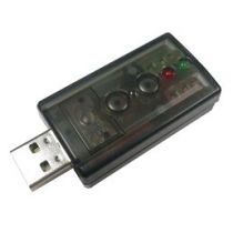 Placa de Som Externo USB - Áudio Virtual 7.1 - Contac