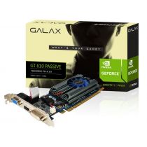 Placa de Vídeo GEFORCE GALAX GT Mainstream NVIDIA GT 610 Low Profile 1GB DDR3 64