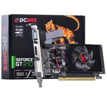 Placa de Vídeo VGA NVIDIA PcYes GEFORCE GT 210 1GB DDR2 64Bits (Kit LP Incluso) DVI-HDMI-VGA 