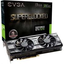 Placa de Vídeo VGA NVIDIA EVGA GEFORCE GTX 1070 SC 8GB GDDR5 Black Edition - 08G-P4-5173-KR