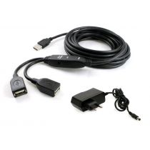 Cabo Extensor USB 2.0 - 01 AM / 02 AF com Amplificador de Sinal - 10 metros c/ f