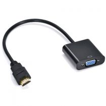 Cabo Adaptador Conversor HDMI Macho Para VGA Fêmea 30CM - VKOEM