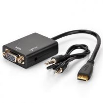 Cabo Conversor HDMI Para VGA com Saída P2 de Áudio