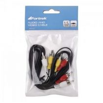 Cabo 3RCA X 3RCA RCA201/1.5 Preto - Fortrek