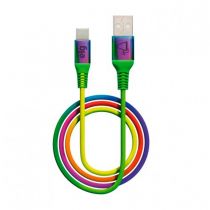 Cabo USB Tipo-C Nylon 1m Rainbow TC10RB – ELG