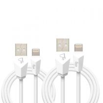 Kit Com 2 Cabos Usb Lightning 8 Pinos 1m e 2m CMB812WH - ELG